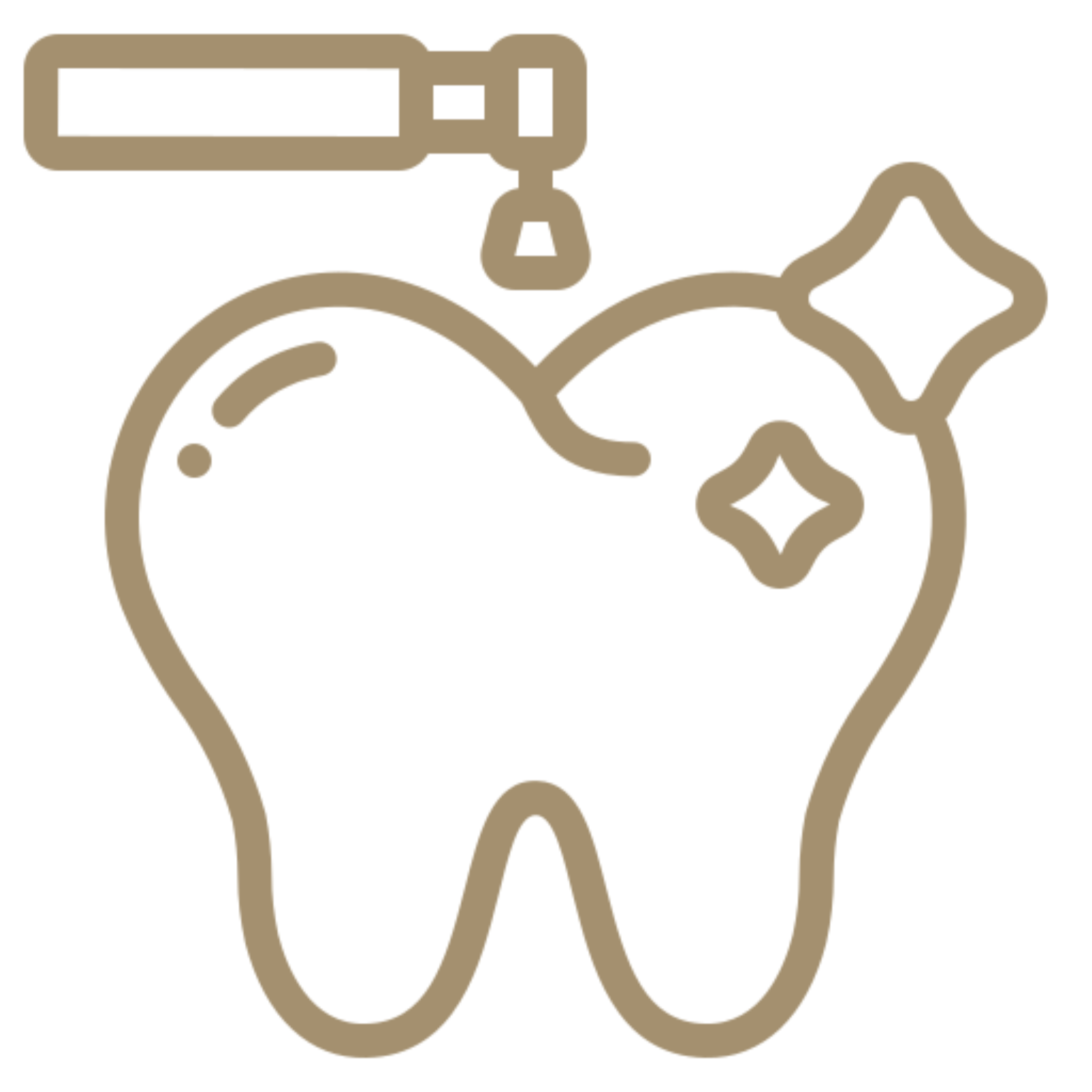 Tooth with toothpaste icon on black background.